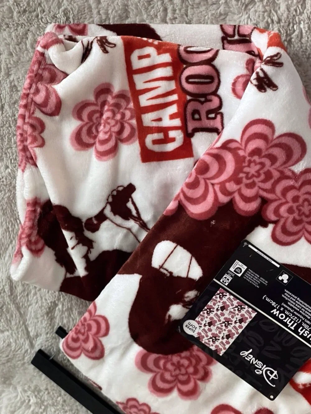 Disney Camp Rock Super Soft Plush Throw Blanket 50” X 70” Retro NEW